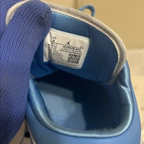 *Sale*Nike Air Jordan 1 Low University Blue Women’s NO BOX!(NOT INCLUDED) - Picture 4 of 9